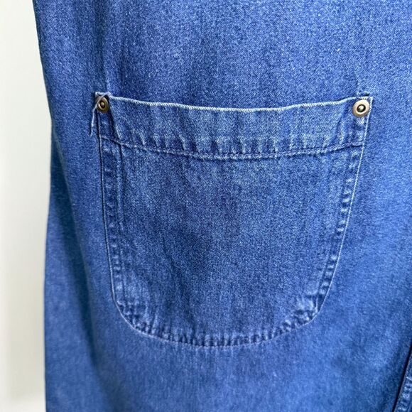 Vintage Original TY Wear Denim Dress, Women's 18W, Short Sleeves, Knee Length - Picture 9 of 14